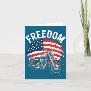 American Flag Motorcycle Card