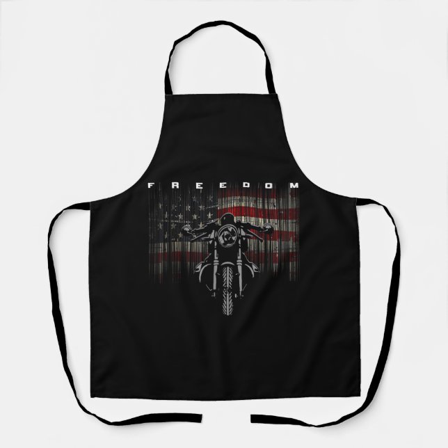 American Flag Motorcycle Freedom Apron (Front)