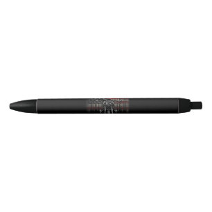 American Flag Motorcycle Freedom Black Ink Pen