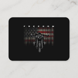 American Flag Motorcycle Freedom Business Card