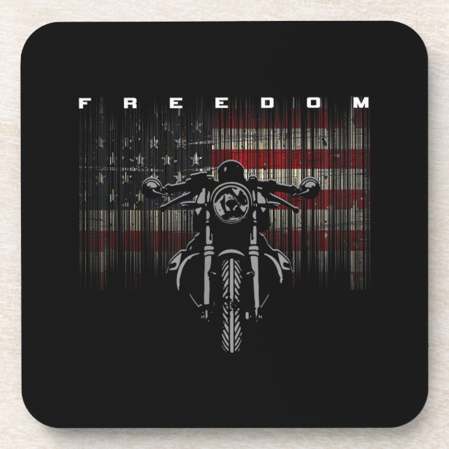 American Flag Motorcycle Freedom Coaster (Front)