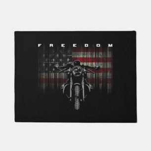 American Flag Motorcycle Freedom Doormat
