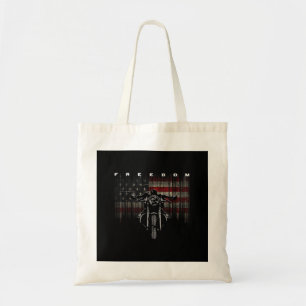 American Flag Motorcycle Freedom Tote Bag