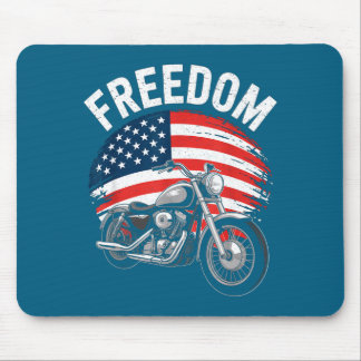 American Flag Motorcycle  Mouse Pad