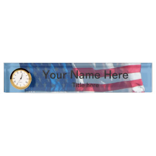American Flag Nameplate