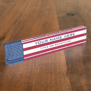 American Flag Nameplate