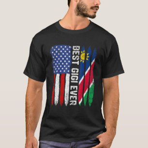 American Flag Namibia Flag Best Gigi Ever Family T-Shirt
