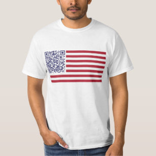 American Flag National Anthem QR Code T-Shirt