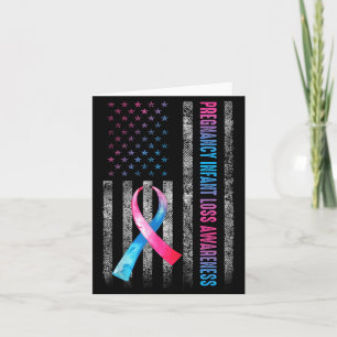 American Flag Nk &amp; Blue Pregnancy Infant Loss  Card