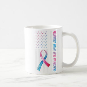 American Flag Nk &amp; Blue Pregnancy Infant Loss  Coffee Mug