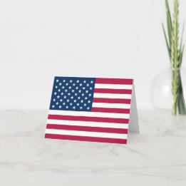 American flag note card