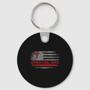 American flag nurse correctional nurse forensicAme Key Ring