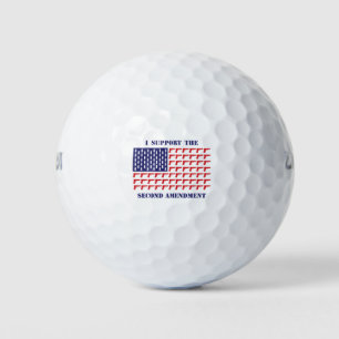 American-Flag-of-Guns-Pistol---2nd-Amendment Golf Balls