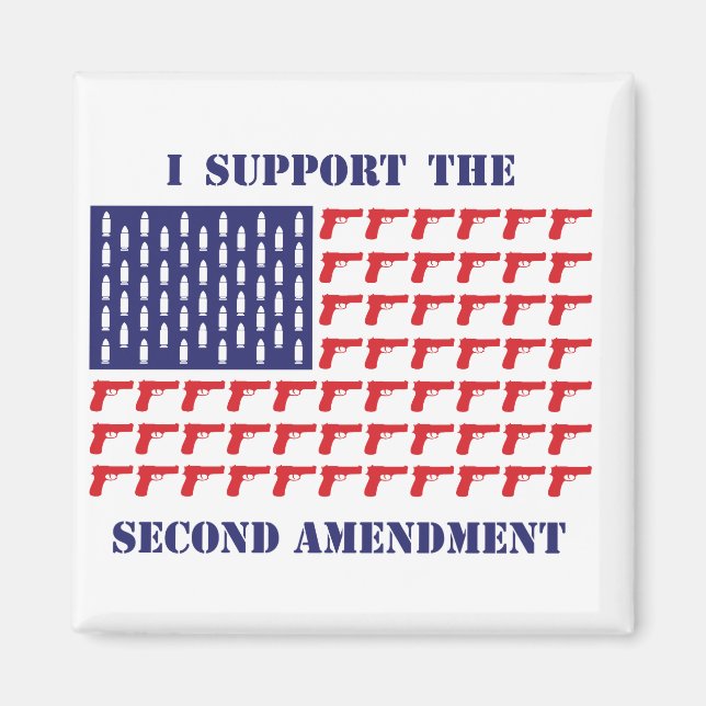 American-Flag-of-Guns-Pistol---2nd-Amendment Magnet (Front)