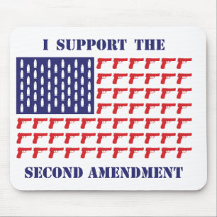 American-Flag-of-Guns-Pistol---2nd-Amendment Mouse Pad
