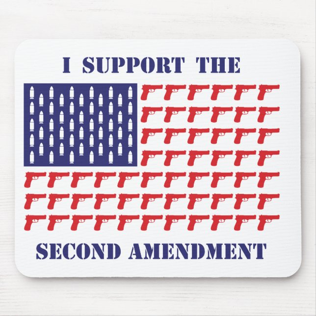 American-Flag-of-Guns-Pistol---2nd-Amendment Mouse Pad (Front)