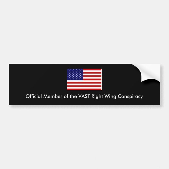 American Flag, Official Member of the VAST Righ... Bumper Sticker (Front)