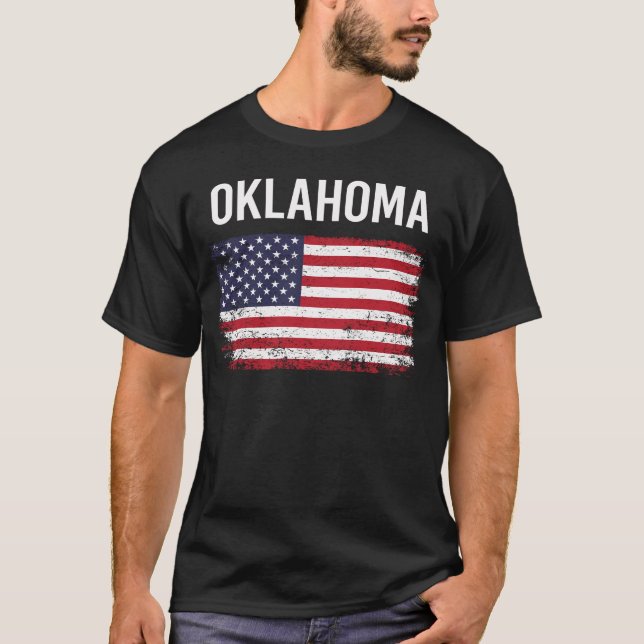American Flag Oklahoma T-Shirt (Front)
