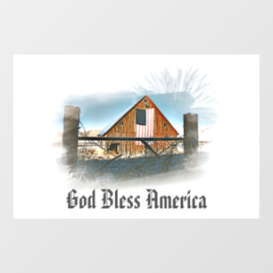 *~* American Flag Old Barn AR19 GOD BLESS AMERICA