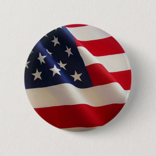 American Flag. Old Glory! 6 Cm Round Badge