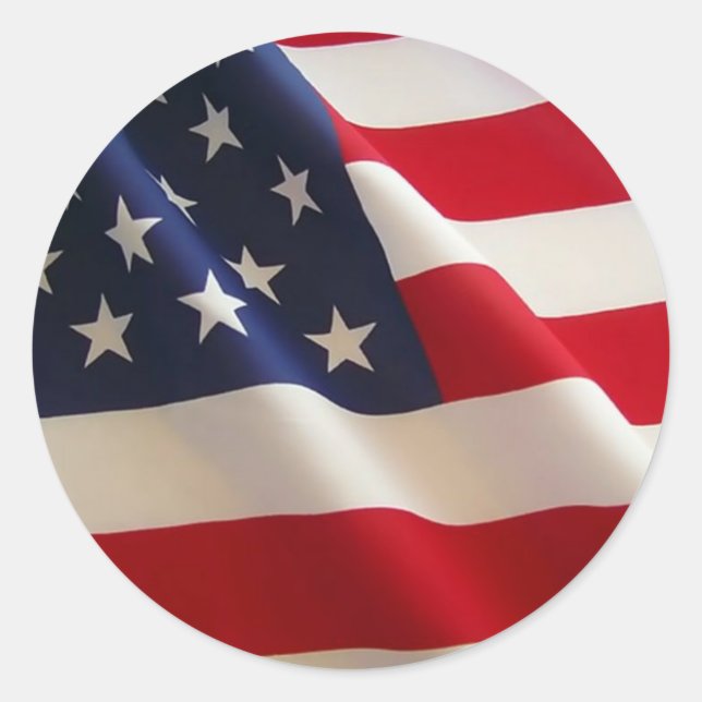 American Flag. Old Glory! Classic Round Sticker (Front)
