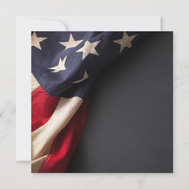 American Flag on a Chalkboard Announcement (Front)