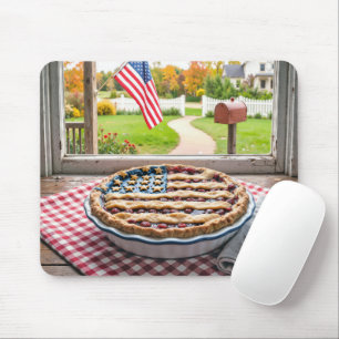 American Flag on a Cherry Pie Mouse Pad
