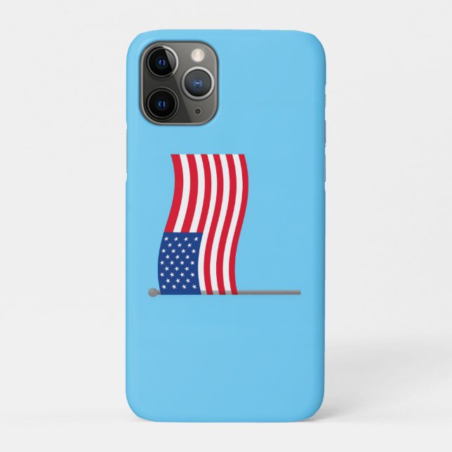 American Flag on Blue Background Case-Mate iPhone Case (Back)