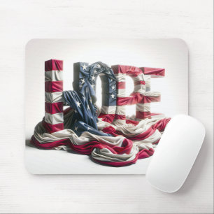 American Flag On HOPE Mouse Pad