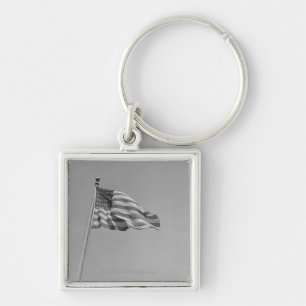 American flag on mast key ring