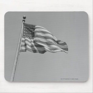 American flag on mast mouse pad