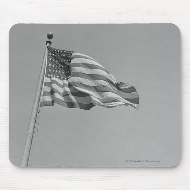 American flag on mast mouse pad (Front)