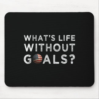 American Flag On Soccer Ll Sport What's Life Witho Mouse Pad