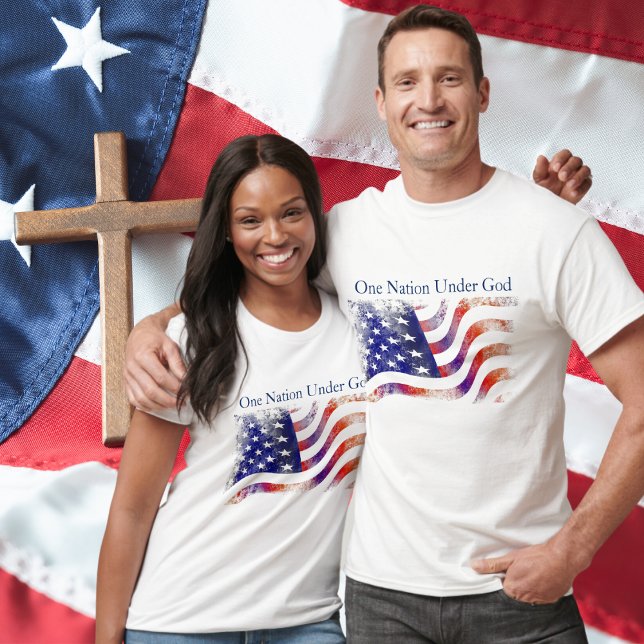 American Flag, One Nation Under God T-Shirt (American Flag, One Nation Under God T-Shirt - Men's and Women's Sizes)