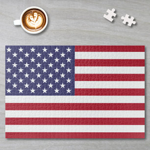 American Flag Or Custom Image Jigsaw Puzzle