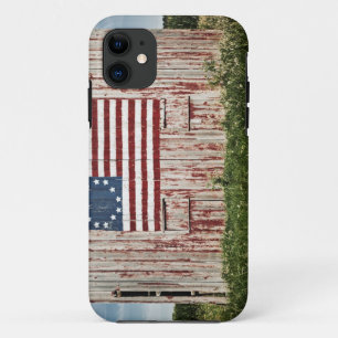 American flag painted on barn iPhone 11 case