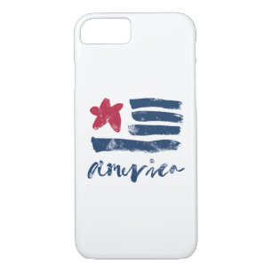American Flag Paintstrokes iPhone 8/7 Case