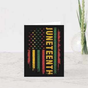 American Flag Pan African Colours For Celebrating Card