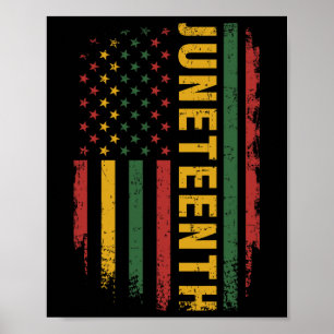 American Flag Pan African Colours For Celebrating  Poster