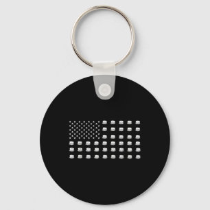 American Flag Pancakes Food Usa Patriotism Patriot Key Ring