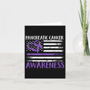 American Flag Pancreatic Cancer Awareness Card