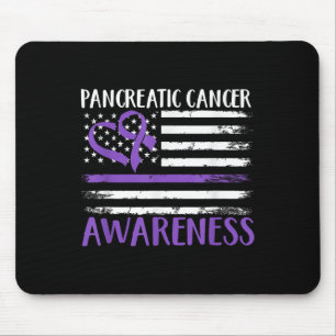 American Flag Pancreatic Cancer Awareness Mouse Pad