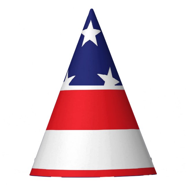 American Flag Party Hat Red White and Blue (Front)