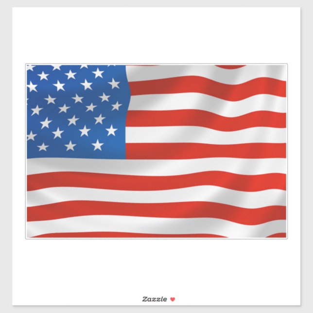 AMERICAN FLAG PATRIOT DECAL STICKER (Sheet)