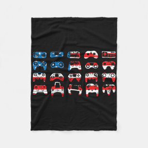 American Flag Patriotic 4th Of July Bigfoot Merica Fleece Blanket