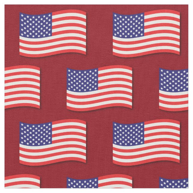 American Flag Patriotic 4th of July Fabric (Close Up)