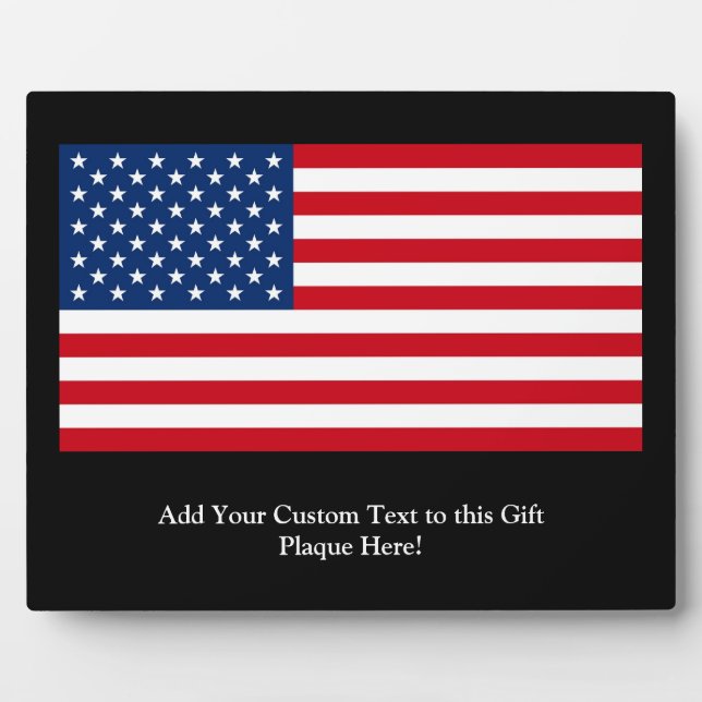 American Flag Patriotic Award Plaque (Front)