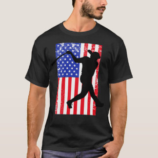 American Flag Patriotic Baseball 8 T-Shirt