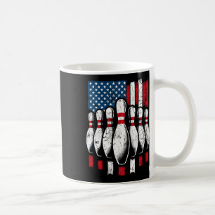 American Flag Patriotic Bowling Coffee Mug