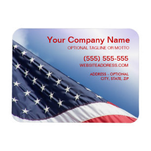 American Flag - Patriotic Business Flexible Magnet